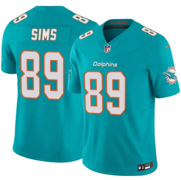 Miami Dolphins #89 Ben Sims Aqua 2026 F.U.S.E. Vapor Limited Stitched Jersey