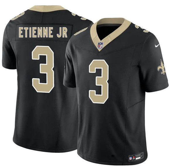 New Orleans Saints #3 Travis Etienne Jr Black 2026 F.U.S.E Vapor Limited Stitched Jersey